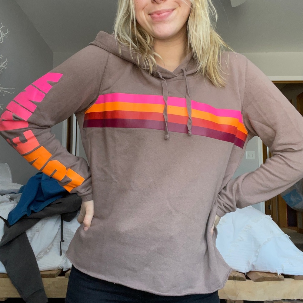 pink sweatshirt